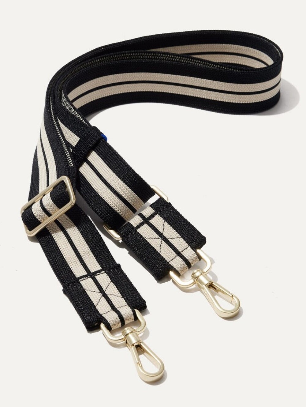 ROTHY'S THE CROSSBODY STRAP - BLACK AND WHITE STRIPE